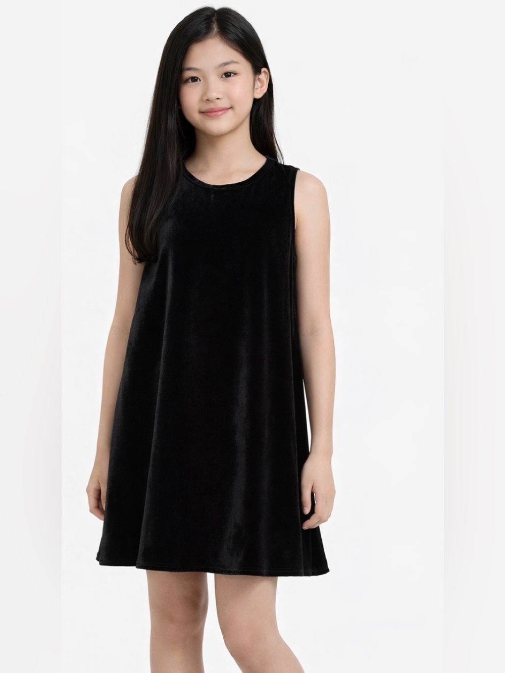 Girls Swing Faux Velvet Dress I.N. Girl